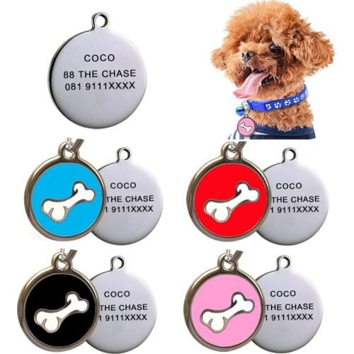 Personalized Dog Tags Engraved Cat Puppy Pet ID Name Collar Tag Pendant Pet Accessories Bone/dog accessories dog tag