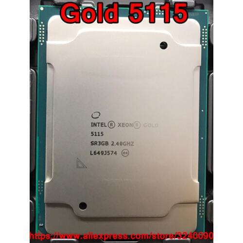Intel Xeon Gold 5115 SR3GB Gold5115 Processor 13.75M Cache 2.40GHz 10-cores 85W LGA3647 Scalable CPU free shipping