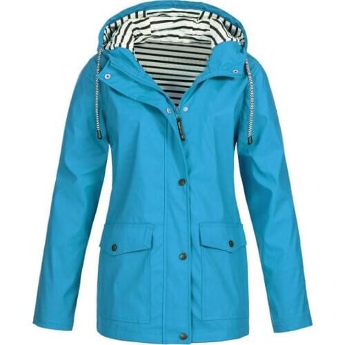 Professional Outdoor Mountaineering Serve Loose Coat Spring Solid Waterproof Thermal Long Sleeve Jacket Sport Windbreaker