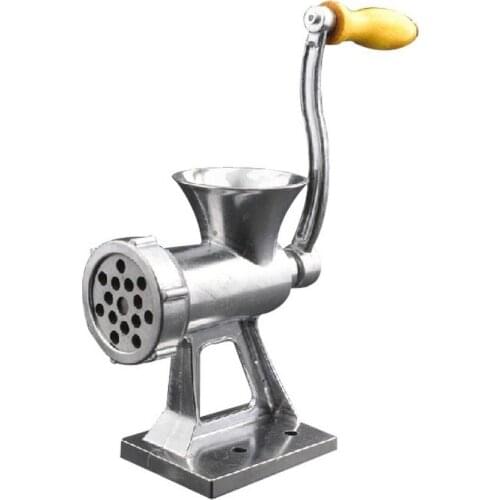 Aluminium Alloy Hand Operate Manual Meat Grinder Sausage Beef Mincer Hand Crank Meat Mincer & Tabletop Clamp Kitchen Home Tool