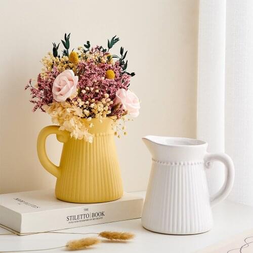 Nordic Decoration Home Ceramic Vase Plant Pots Decorative Living Room Decor Vase Decoration Household Flower Vases Gifts