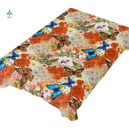 Spring Flower And Insect Tablecloth Outdoor Wedding Table