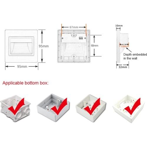 LED Recessed Wall Luminaire Step Light 1.5W Recessed Lamp for Staircase Corridor pjop