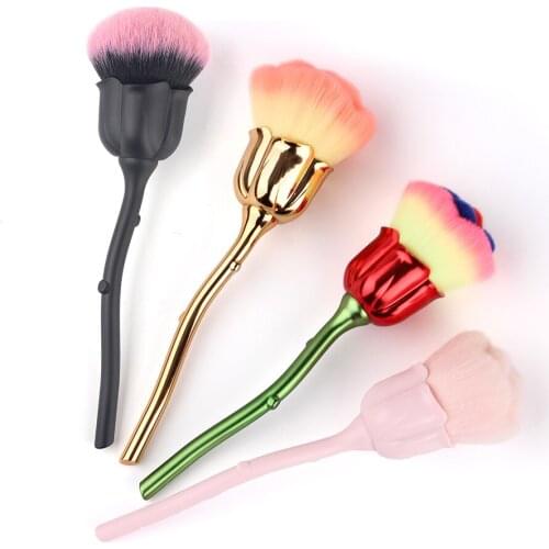 Thinkshow 1PC Flower Shape Brush Cleaning Nail Art Super Soft Dust Powder Brushes Makeup Tools