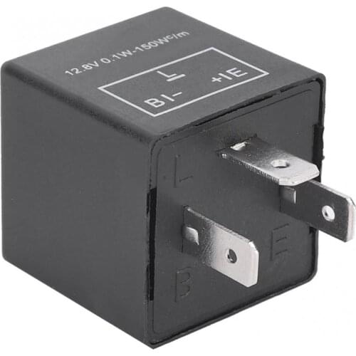 CF14KT Universal 3 Pins 12.8V 0.1W-150W Adjustable LED Turn Light Flasher Flash Relay for Car Applicable to turn signal alarm