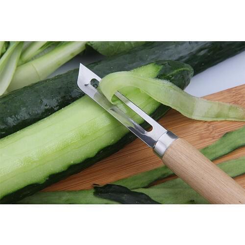 Factory direct-selling stainless steel peeler wood handle peeler potato scraper Yangjiang melon planer
