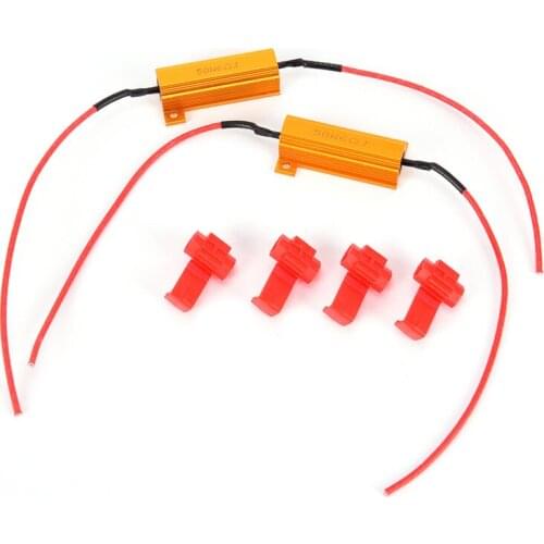 1pc 50W 6 ohm LED Reverse Brake Turn Signal Light Load Resistor Fix Error Fast Flash