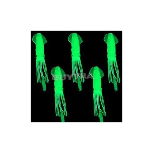 1pc Saltwater Fishing Lure Squid Octopus Skirts Lures Tackle Glow Luminous Bait Noctilucent Soft Rubber Squid Skirts
