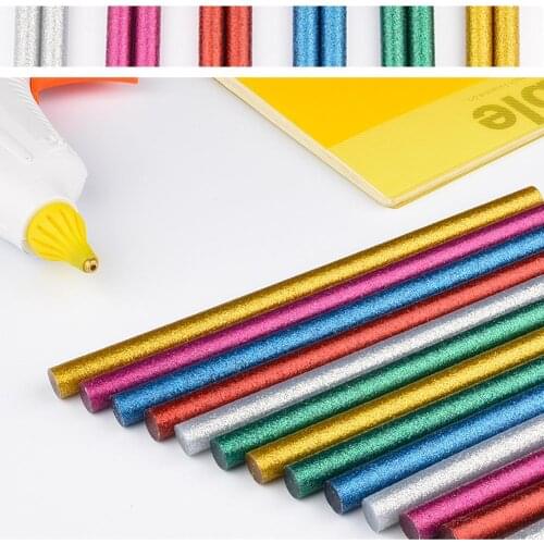 10Pcs/set Colored Hot Melt Glue Sticks 7/11mm Adhesive Assorted Glue Sticks Professional For Electric Glue Gun Craft Repair