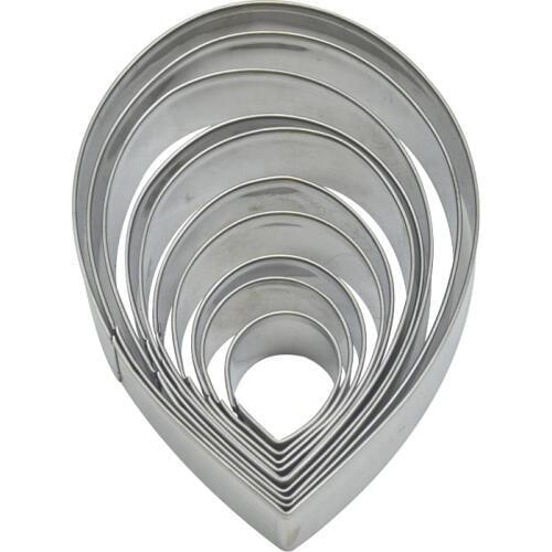 10Pcs/Set Stainless Steel Cookie Mold Die Cut Mold Fondant Cake Decorating Rose Petals Cutting Baking Tools Christmas Decoration