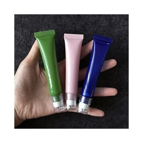 20 pcs 20g Soft Empty Tubes Cosmetic Lip Gloss Refillable Plastic Clear Tubes Makeup Containers Tools