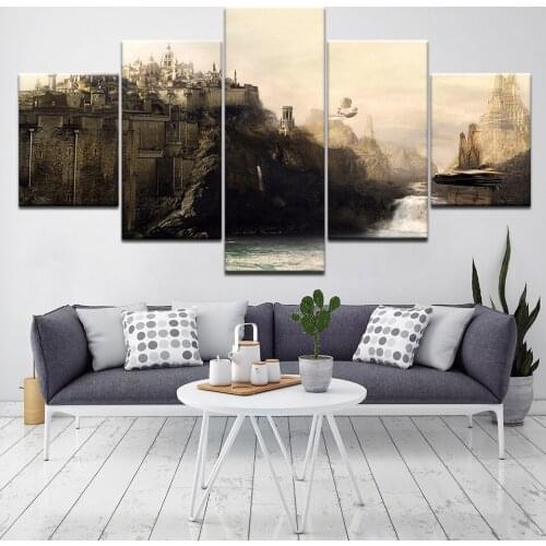 Ancient architecture 5 Piece HD Wallpapers Art Canvas Print modern Poster Modular art painting for living room Home Decor