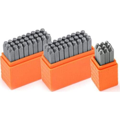 Basic Bridgette Letter & Number Metal Stamp Kit - (63 Piece Punch Set) Complete Set of 3 - Uppercase/Lowercase/Number - 3MM