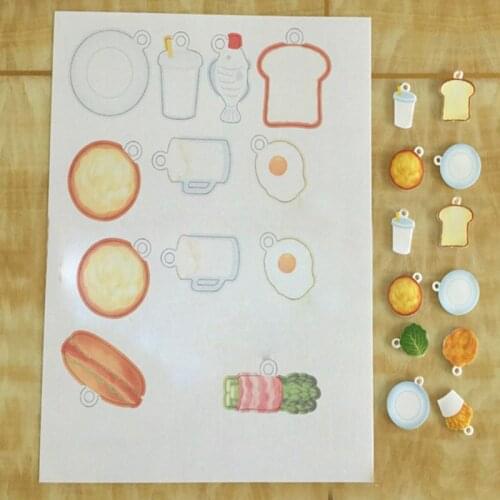 Blank heat shrinkable magic paper sheet art design tool used on printer for jewelry making