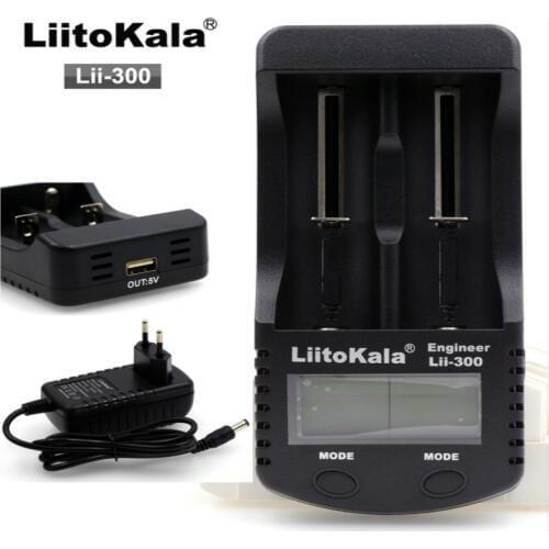NEW LiitoKala Lii-300 18650 Digital Battery Charger LCD Display Test Battery capacity 18650 Carregador bateria Charger free
