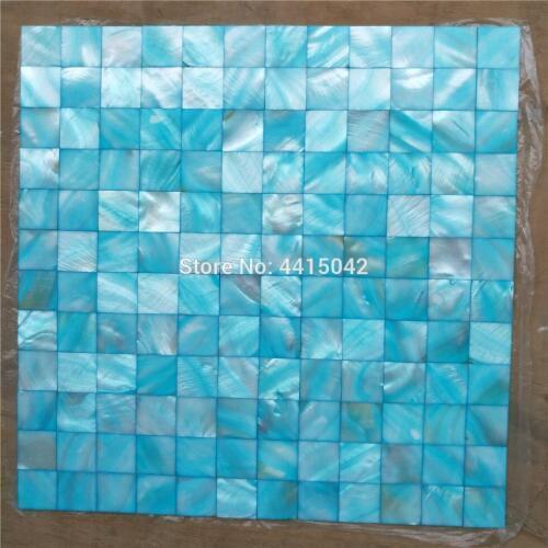 Blue seamless mother of pearl mosaic tile for home decoration wall tile kitchen backsplash 2 square meters/lot AL083