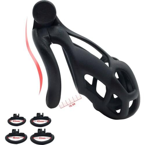 Curved Cobra Male Chastity Device Kit Penis Ring Cock Cages Lock BDSM Cock Ring Standard Cage /Belt Sex Toys Shop