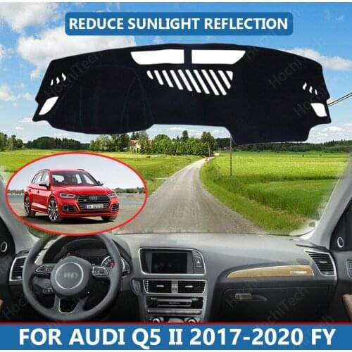Right Hand Drive High Polyester Fiber Anti-UV Car Dashboard Cover Mat for Audi Q5 II 2017-2020 FY Cover