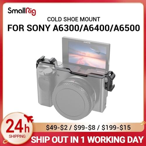 SmallRig Cold Shoe Relocation Mount for Sony A6100 / A6300 / A6400 / A6500 w/ 2 cold Shoe Mount For Microphone DIY Options 2334
