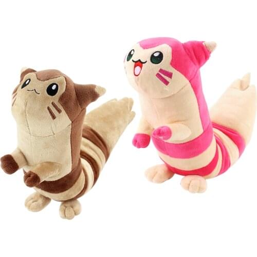 Cute Furret Pokemoned Stuffed Doll Elf Pikachu Squirtle Bulbasaur Charmander Plush Toys Anime Derivatives Kids Christmas Gifts