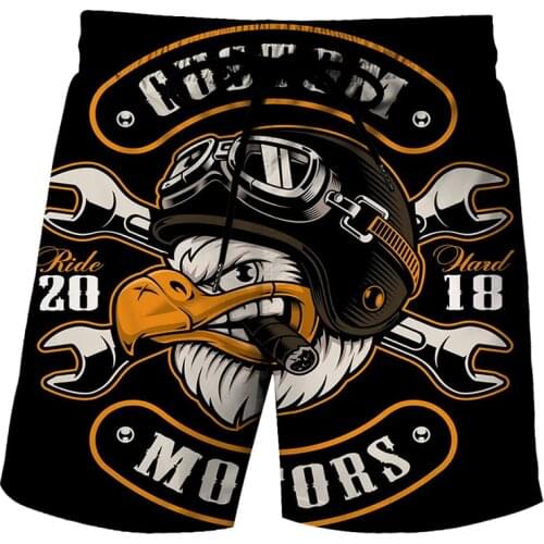 US Size 2021 Summer Mens Swimwear Shorts Eagle Print Beachwear Sexy Swim Trunks Men Swimsuit Breathable Surfboard Sports Pants