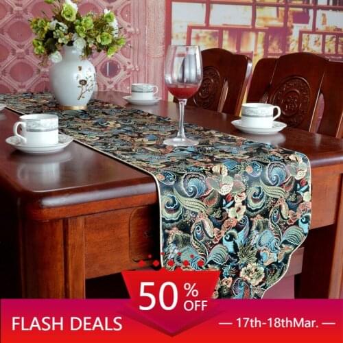 Table Runner Chinese New Chinese Modern Zen Placemat Tissue Box Set Restaurant Home Jacquard Coffee Table Cover Cloth