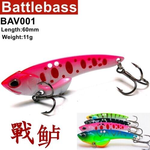 Battlebass New blade bait metal deep sinking wobbler VIB artificial chatterbait fishing lure for trout bass perch pike crappie