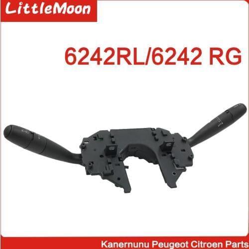 LittleMoon Original brand new headlight switch Turn signal switch Wiper switch for Citroen C5 6242RG 6242RL