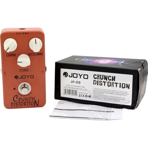 JOYO JF-03 Crunch Distortion Guitar Effect Pedal British classic rock distortion with True Bypass
