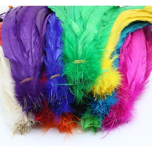 Wholesale 500 PCS 35-40CM natural Chicken cock tail feather diy holiday party opponent crafts decorative feathers