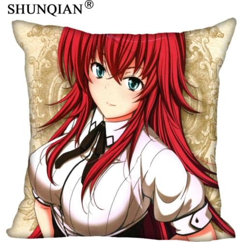 Custom Hot Sale High School DxD Pillowcases zipper Custom Pillow Case Pillowcase Cover Custom Made Supported 40x40cm