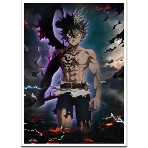 Canvas Print Asta Black Clover Poster Decorative Picture Modern Wall Art Paintings Home Decor No Frame