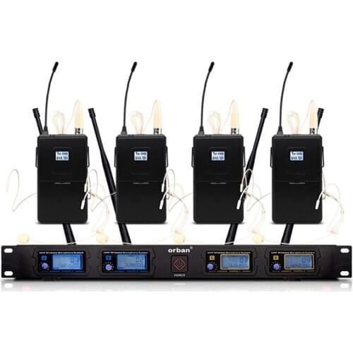 Professional wireless microphone system head-mounted microphone for church school speech stage performance microphone wireless