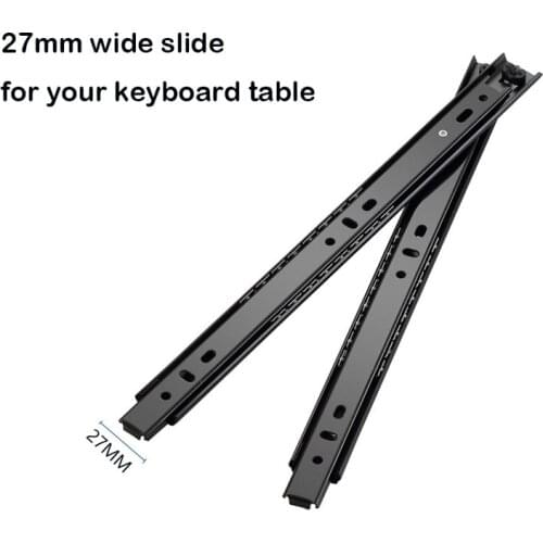 Drawer Slide 10-18 Soft Close Drawer Slide Slide 2 Section Computer Desk Keyboard Stand Slide Rail Furniture Hardware