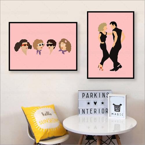 Grease Retor Poster Grease Ladies Musical Canvas Painting Wall Art Decoration for Living Room