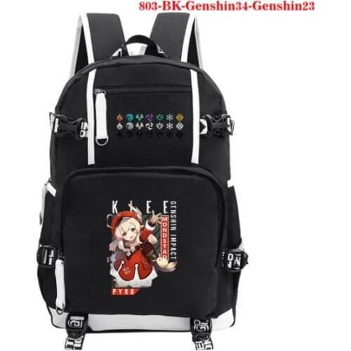 Bookbag Genshin Impact Backpack Women Men Large Capacity School Bags Teenager Travel Laptop Backpacks Back To School for Bags
