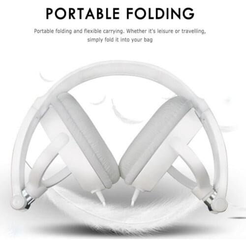 Universal 3.5mm Wired Gaming Headset Potable Soft Cover Noise Reduction Headphone Head-mounted Earphone With Microphone
