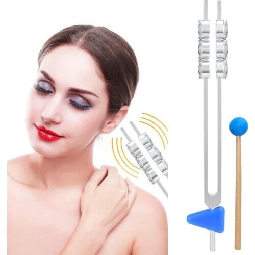 32HZ Aluminum Tuning Fork Ear Clean Tool With Hammer Healing Sound Vibration Diagnostic Therapy Health Care Tool