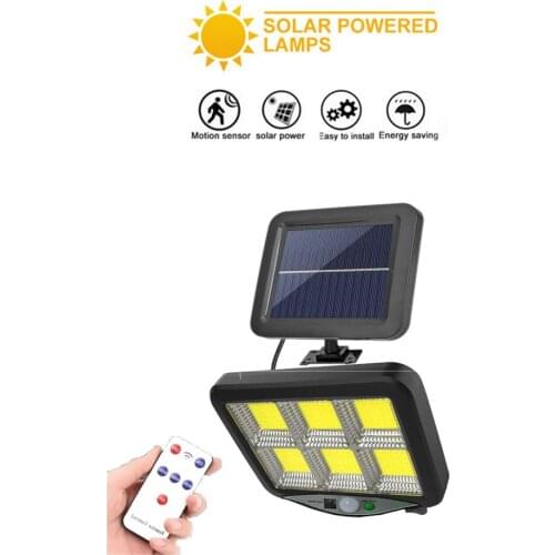 Seperable 120LED Solar Waterproof Motion Sensor Security Outdoor Light Wall Light 270 Degrees Wide Angle of 3 Modes Suitable for