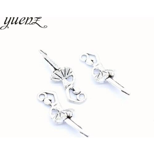 YuenZ 15pcs Alloy Antique silver color Ballet girl Charms Pendants Fit Necklace & Pendant DIY Making 26*9mm I1114