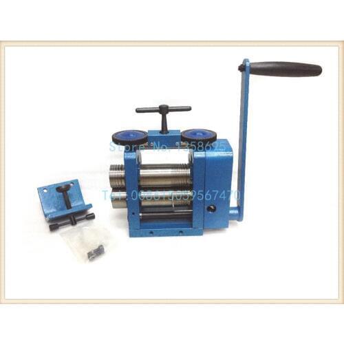Newest BLUE Rolling Mill ( 4 ROLLERS ), Hand Operated jewelry rolling mill with Maximum opening 10 mm, goldsmith tool