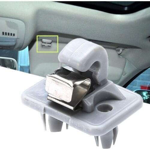 1pcs Car Interior Grey Sun Visor Clip Hanger Holder Auto Sun Visor Hook Bracket for A1 A3 A4 A5 Q3 Q5