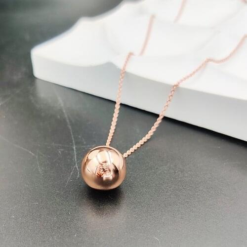 Popular Round Ball Pendant Necklace For Women 925 Sterling Silver Classic Pendant Chain Luxury Brand Birthday Jewelry Gift