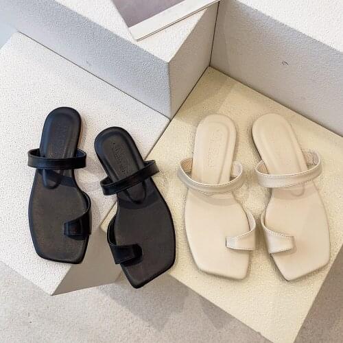 Korean Style Womens Slippers New Summer Set Toe Recreational Beach Shoes Women Street Casual Roma Style Flip Flops for Ladies