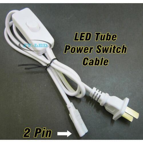 1 Meter T5 T8 LED Tube Power Switch Connector Cable Rope with US Plug For 2 Pin 3 Pin LED Tube Lighting connect