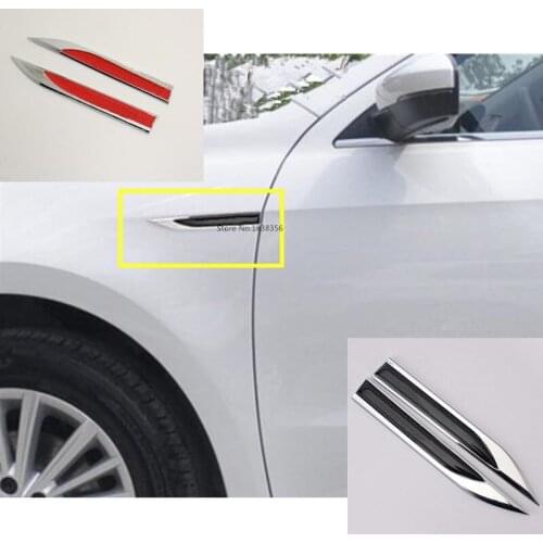 Top Quality For Honda FIT JAZZ 2014 2015 2016 Car Fender Body Head Side Light Lamp Frame Stick ABS Chrome Cover Trim Panel 2pcs