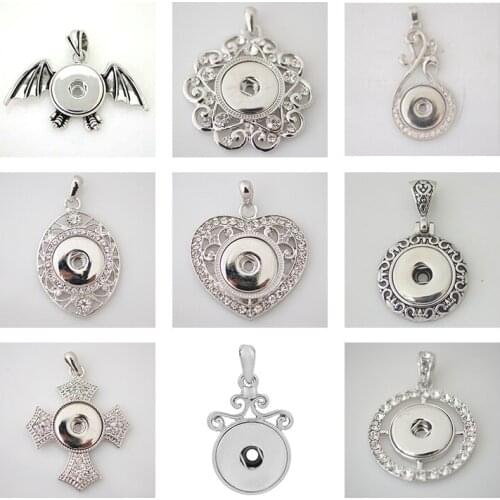 20mm 18mm Snap Button Pendants DIY Jewelry 5pcs/lot (No chain) KD3026