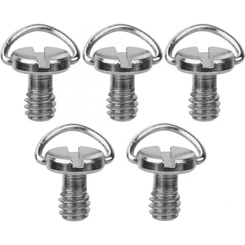 5PCS 1/4 Camera Screw for Quick Release Plate 1/4inch Folding C-ring Adapter Tripod Monopod Camera Plate