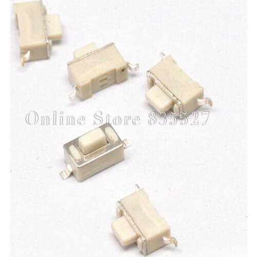 50PCS/LOT 3*6*5 5.0H white touch switch SMD button 3 * 6 * 5mm feet Mini micro switch a little press 2 two feet pin