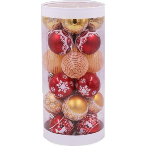 6cm 24pc Christmas Tree Decoration Ball Christmas Party Hanging Ball Decoration Family Christmas Decoration Gift Decoration